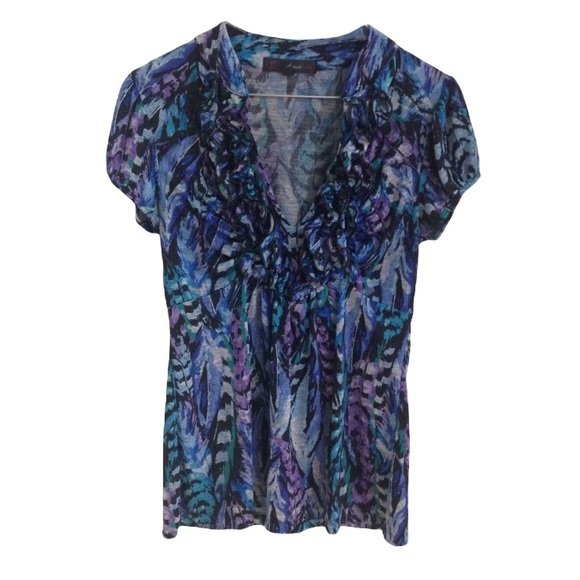 HeartSoul Tops - HeartSoul Blue Teal Purple Blouse Top Medium M